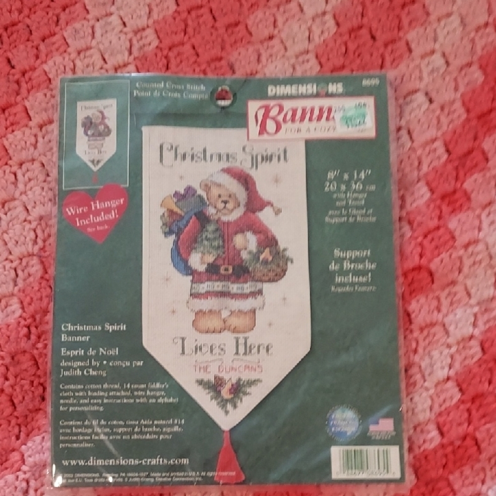 Dimensions Christmas Spirit Banner Cross Stitch Kit
